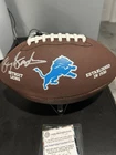 BARRY SANDERS Signed Detroit LIONS Logo Wilson Full-Size Football - SCHWARTZ