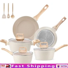 11 Piece Nonstick Ceramic Cookware Set Pots Pans Kitchen Utensils Induction Safe