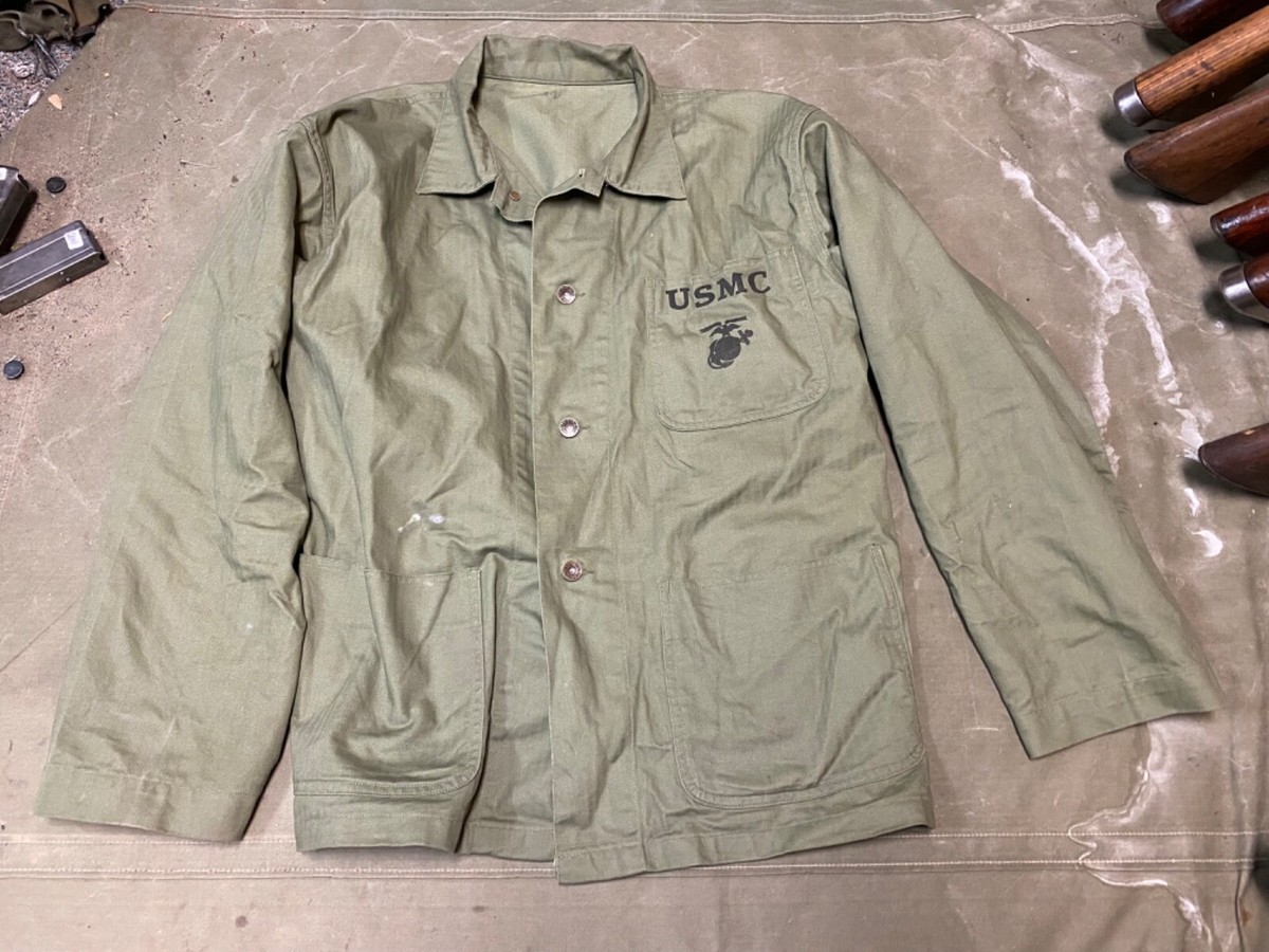 WWII US USMC MARINE P1941 P41 COMBAT FIELD HBT JACKET-SIZE