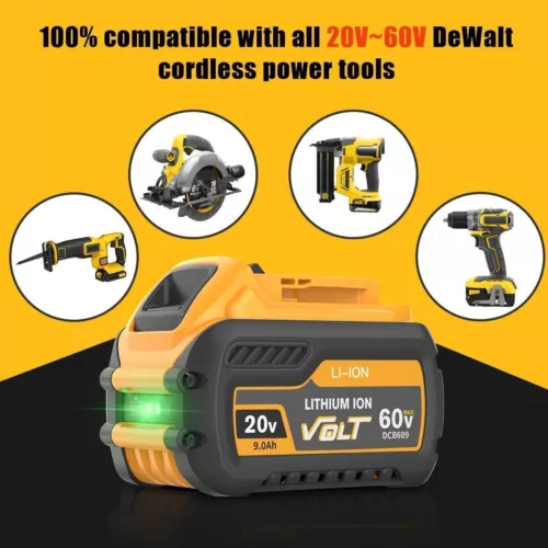 2Pack For DEWALT FLEXVOLT 20V/60V MAX 12.0Ah Lithium-lon Battery DCB609-2 DCB612 - Picture 10 of 13