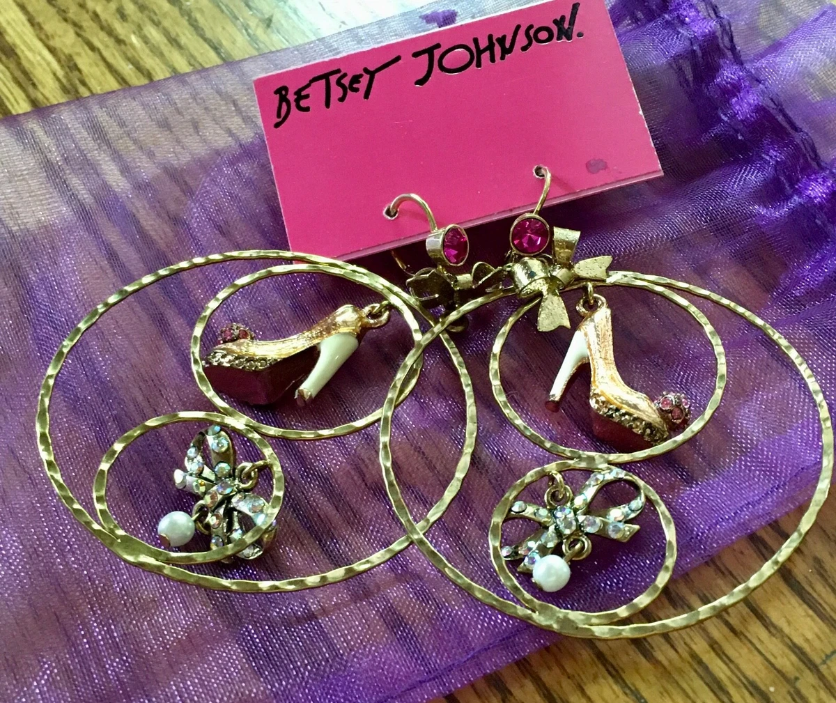 Betsey johnson sale hoop earrings