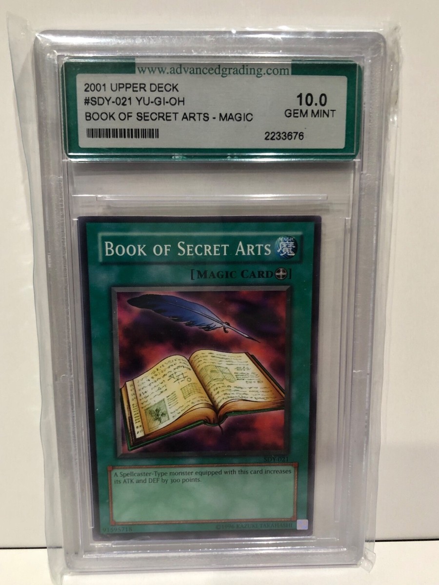 Graded 2001 YU-GI-OH Upper Deck Card BOOK OF SECRET ARTS- MAGIC MINT 10