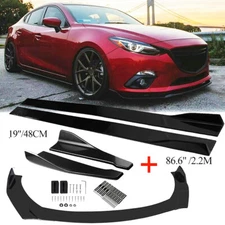 For Mazda3 Sport /Hatchback Front Bumper Lip Spoiler /Side Skirt/Rear Lip