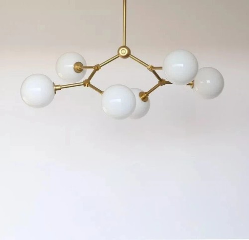 Modern Brass Sputnik Chandelier, Mid-century Modern Sputnik - Picture 6 of 7