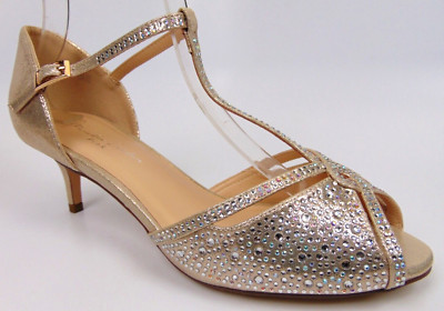 Paradox London Pink Seva Evening Heels Dress Sandal, Women's Size 10.0 Champagne