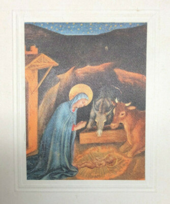 Kunst auf Seide Postkarte Kunstdruck Kunstkarte Gentile da Fabriano Christi 