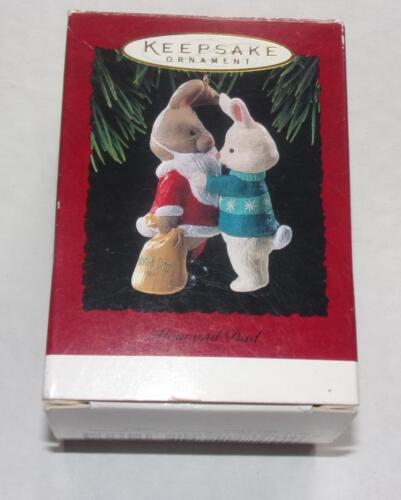 Hallmark Aufbewahrungsschmuck Ornament ""MAMA und PAPA"" Kaninchen Eltern Familie - Weihnachten 1994 - Bild 1 von 3