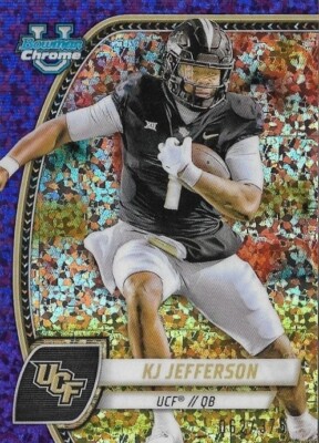 KJ JEFFERSON 2024 Bowman Chrome University /375 Purple Mini Diamond #116 