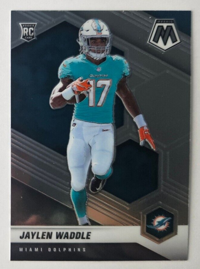 2021 Panini Mosaic Football #308 JAYLEN WADDLE Rookie Miami Dolphins