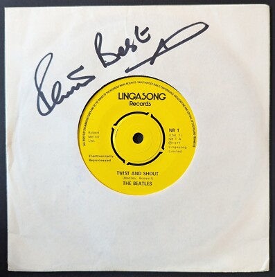 Pete Best Signed The Beatles 'Twist And Shout / Falling In Love Again' 7'' Vinyl
