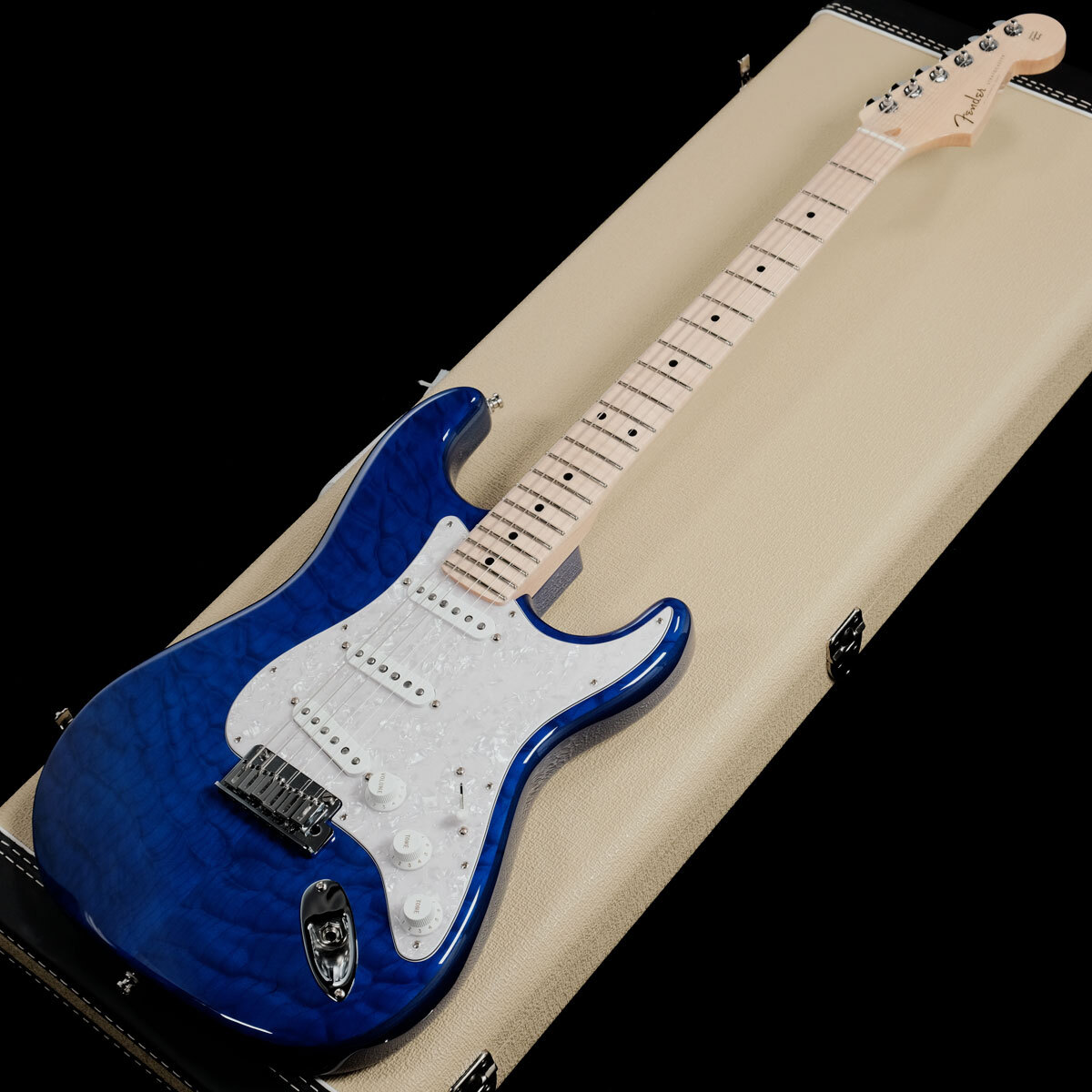 Fender CS / CB Custom Stratocaster NOS AA Quilt Cobalt Blue Trans
