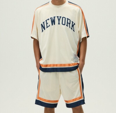 Kith for the New York Knicks Mesh Leon Short in Sandrift Men's