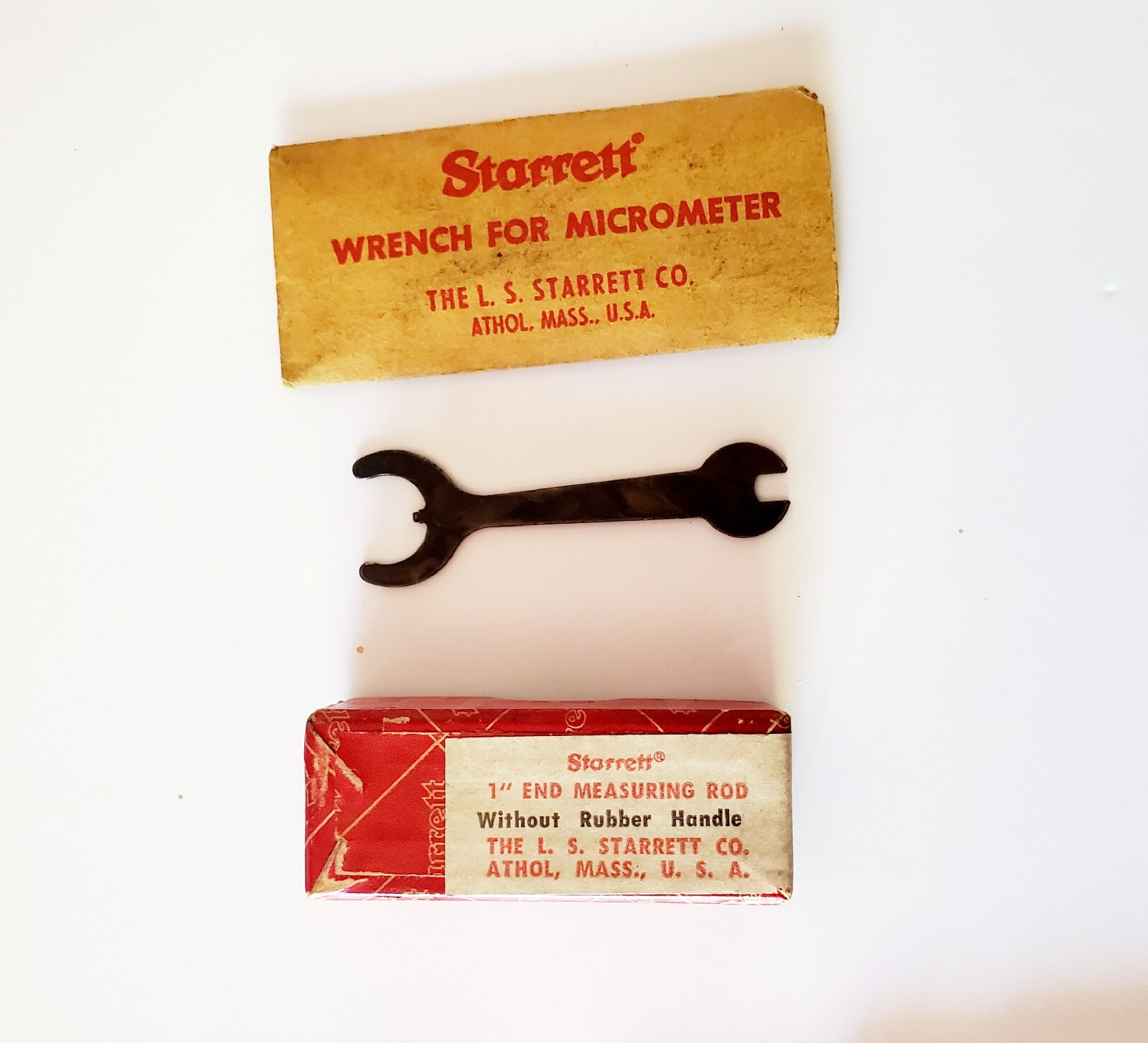 Starrett No. 436FL 2" Micrometer 1"2" .001" Measuring Rod & Spanner