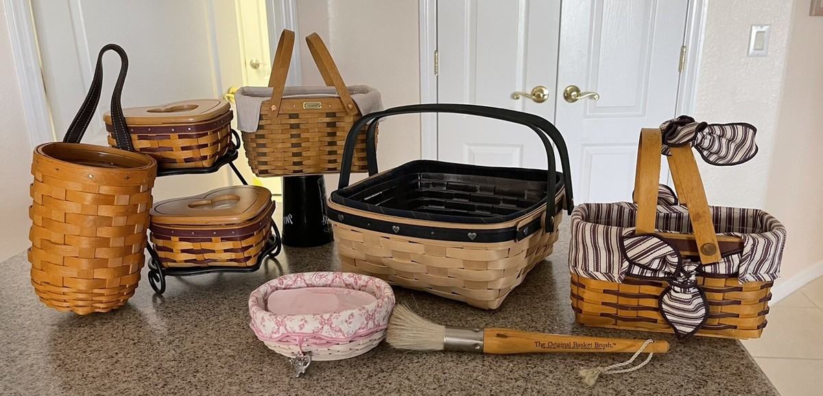 Longaberger Baskets Combos LOT With Rare Basket Brush Too | eBay
