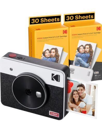Kodak Mini Shot 3 Camera Printer Bundle C300RW Print Cartridges 60 Sheets 3"×3" - Picture 1 of 3