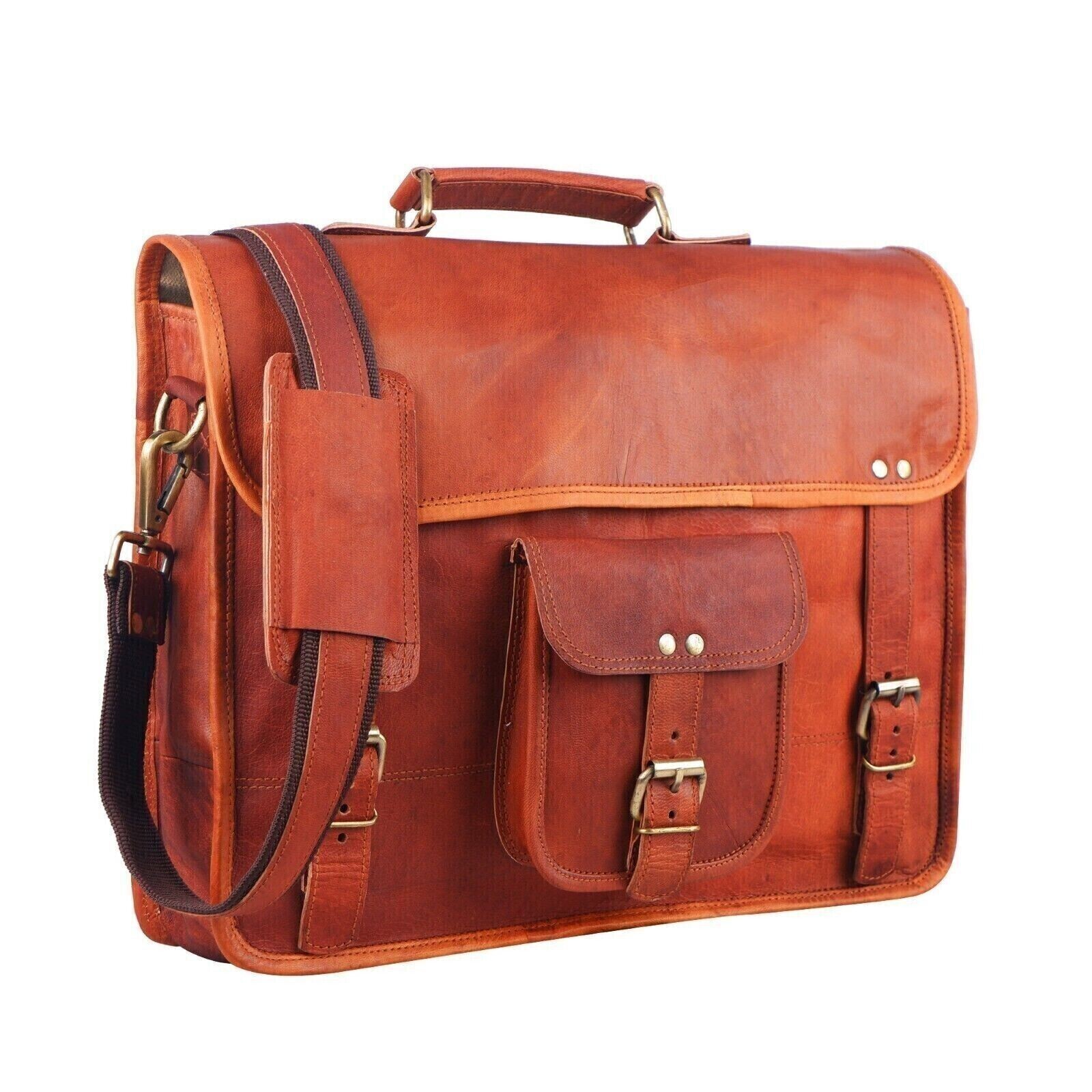 New Men's Vintage Laptop Briefcase Satchel Business Shoulder Messenger Bag