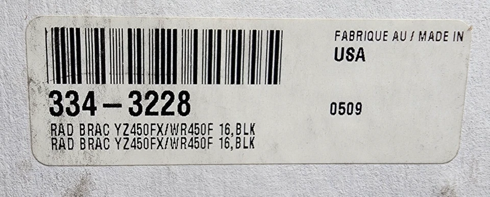 Works Connection Radiator Brace Black Yamaha YZ450F/WR450F/YZ250F/YZ450FX NEW - Image 2 of 2