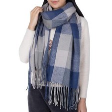 Women's Long Plaid Blanket Scarf Chunky Oversized Winter Fall Warm Scarf Big ...