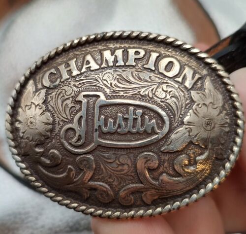 Petite ceinture Justin Champion 2481BK - Fabriquée aux États-Unis cuir de haute qualité - Photo 1/10
