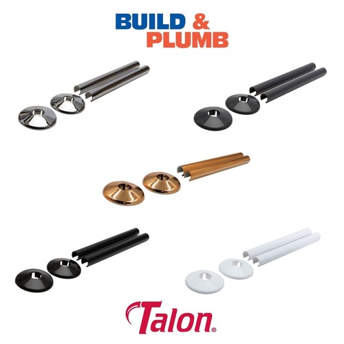 Talon Snappit 15mm Radiator Pipe Covers + Collars Pair All Colours eBay