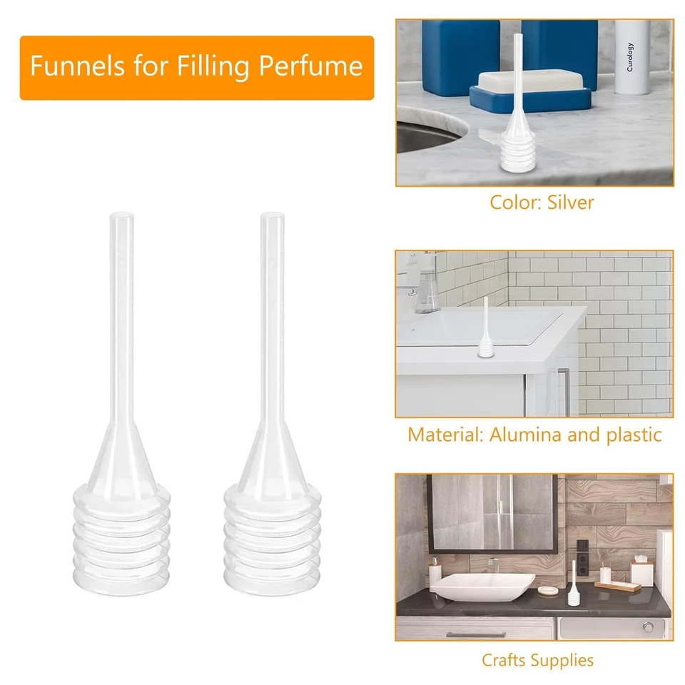 Mini funil de aço inoxidável 10 peças para frasco difusor de perfume frasco de óleo líquido - Imagem 4 de 4