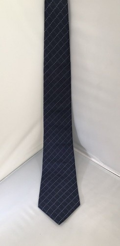 Lauren RALPH LAUREN Tie Mano Finished Diamond Design Blue L 56 3/4" W 3 3/4" - Picture 8 of 8