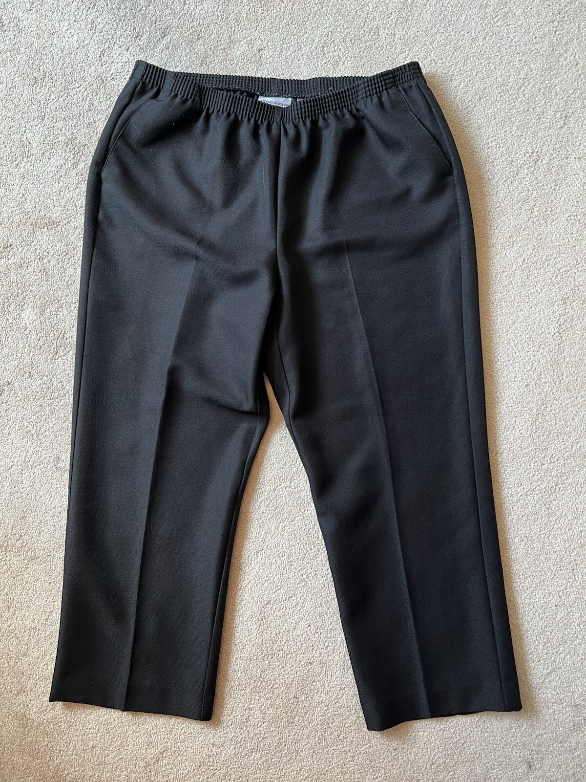 PANTS - Alfred Dunner - Black - Elastic Waist - Casual - Sz 16W