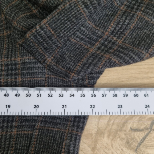 Blazer uomo 44 marrone e arancione check artigianale giacca misto lana - Foto 14 di 17