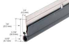 Aluminum Extruded Aluminum Vinyl Bulb Weatherseal 72" x 80" Opening