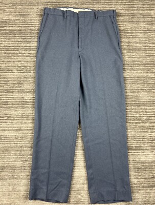 Vintage Sears Sportswear Pants Mens 36x34 Blue Polyester PERMA