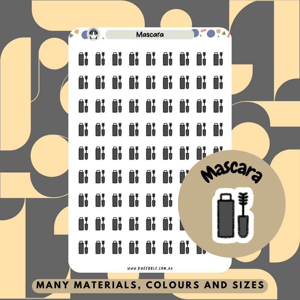 Pegatinas planificadoras de rímel de ojos