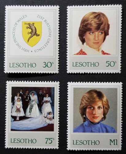 Lesotho: 21st Birthday of Princess of Wales; SG514a etc complete mint set - Afbeelding 1 van 6