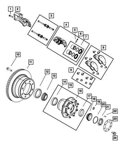 Copa de rodamiento exterior para Mopar (N/P 68049109AA)