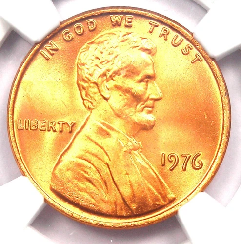 1976 Lincoln Memorial Cent Penny 1C. Certified NGC MS68 RD - RARE MS68 Red Grade