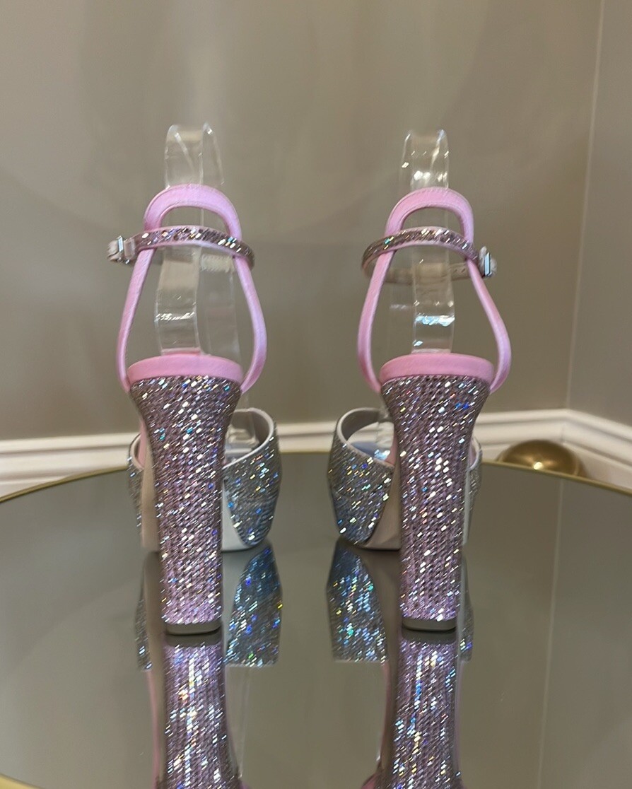 $2450 Jimmy Choo Sacaria 120 Crystal Embellished Platform Sz 37 | eBay