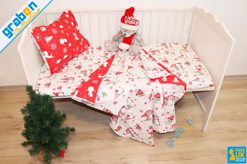 100% COTTON BEDDING SET FOR Cot, Travel Bed, Duvet Cover&Pillowcase 90cm x 120cm - Picture 11 of 12