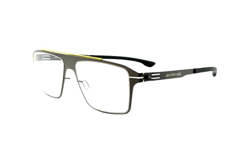 ic berlin AMG 05 eyeglasses COL. Gunmetal-Yellow size 56 new | eBay