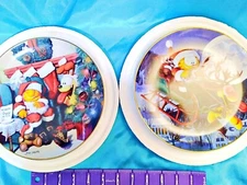 Set of 2 - GARFIELD Cat Christmas Winter - Plates Collection Danbury Mint
