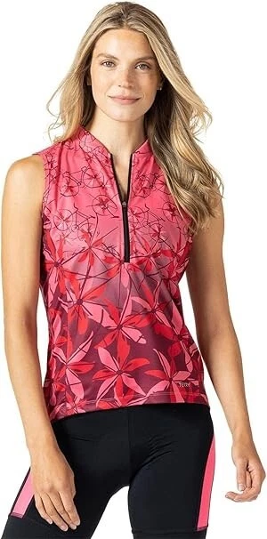 Camiseta sin mangas de ciclismo de felpa para mujer de malla separable ~ talla 2X Foto 2 de 4