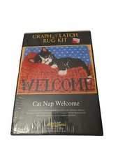 Cat Nap Welcome Graph N Latch Rug Kit New Factory Sealed 37630