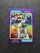 Devin Williams 2023 Topps Heritage High Number Purple Hot Box Refractor #656