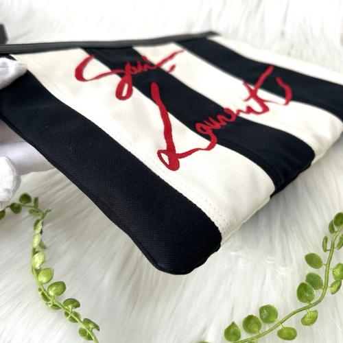 SAINT LAURENT Clutch Second Bag Canvas w/box - 第 5/19 張圖片