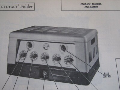 MASCO MA-50NR AMPLIFIER PHOTOFACT