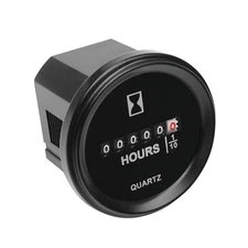 Runleader Mechanical Hour Meter, AC/DC 8V to 80V,Waterproof Design for Lawn Mowe