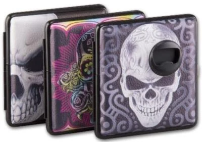 CHAMP Cigarette Case Skull 20 Pack With Bottle Opener - Image 1 of 4