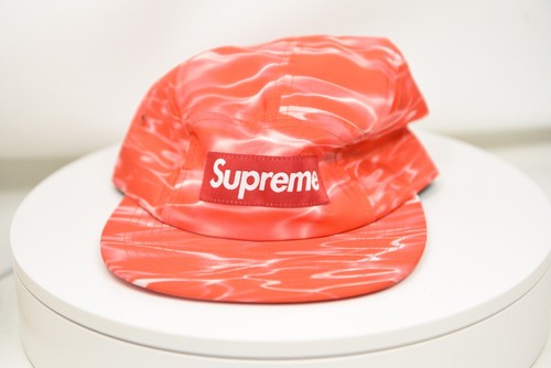 SUPREME Ripple Camp Cap Hat Red DSWT!! Box Logo USA Made S/S 17 - RARE!! - Picture 2 of 12