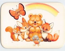 Postcard Forest Animals Art Print