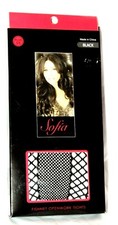 Sofia by Sofia Vergara Fishnet Openwork Tights Black  Plus 3/4