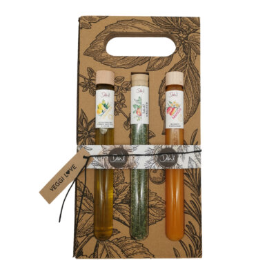 DeWi Spice Tube 3er Geschenkset XL - Veggi Love Salatkräuter, Limonen Öl, Mango
