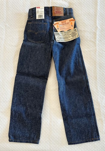 Jeans Levi 501 Vintage 1985 ~ 24 x 24 ~ Nuovo Vecchio Stock con etichette - Foto 2 di 7